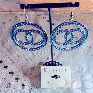 CRYSTAL COLLECTION- Teal Blue Earrings